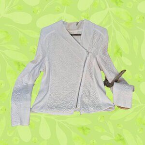 🍄50% ANTHROPOLOGIE White Zip Cardigan